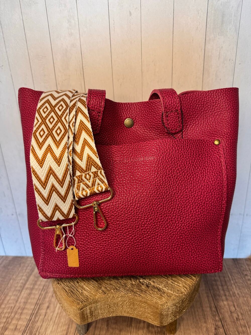 Woven Chevron Tan White Boho Purse Strap Crossbody Bag Strap Woven Purse Strap